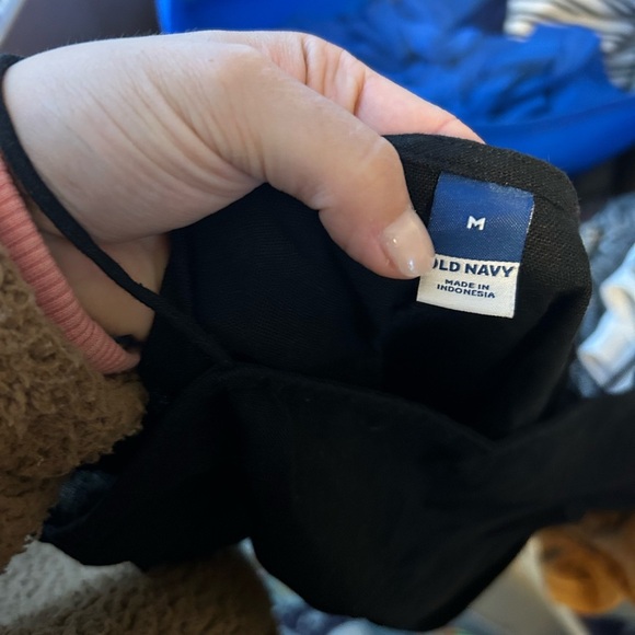 Old Navy Black Linen Tie Sleeve Mini Dress - Picture 4 of 6